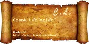 Czank László névjegykártya